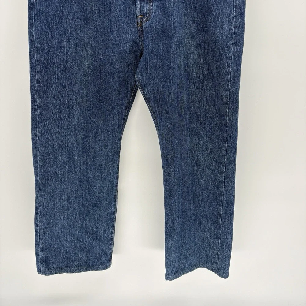 Levi's 501 Jeans Blue  Wash Straight‎ Leg Button Fly Pants Men 38X29 Fit (38X26)